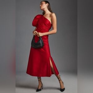 Aureta Studio x Anthropologie Red Cotton Maxi Dress (Size XL)